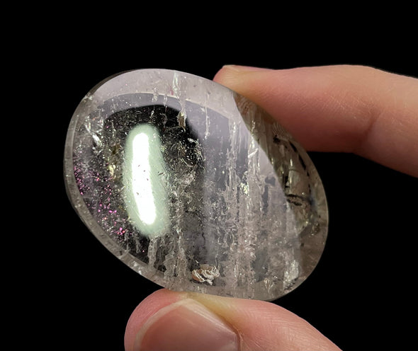 COVELLITE Pink Fire Quartz Crystal - Oval - Gemstones, Jewelry Making, 52063-Throwin Stones