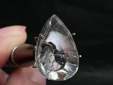 COVELLITE Pink Fire Quartz Crystal - Pear Cut - Gemstones, Jewelry Making, 48940-Throwin Stones