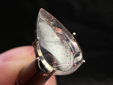COVELLITE Pink Fire Quartz Crystal - Pear Cut - Gemstones, Jewelry Making, 48944-Throwin Stones