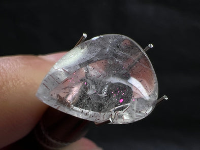 COVELLITE Pink Fire Quartz Crystal - Pear Cut - Gemstones, Jewelry Making, 48958-Throwin Stones