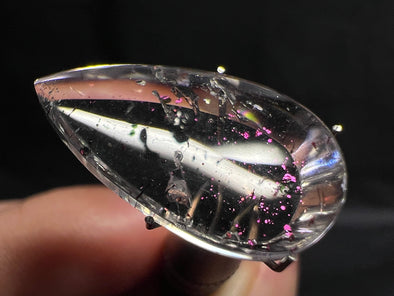 COVELLITE Pink Fire Quartz Crystal - Pear Cut - Gemstones, Jewelry Making, 48995-Throwin Stones
