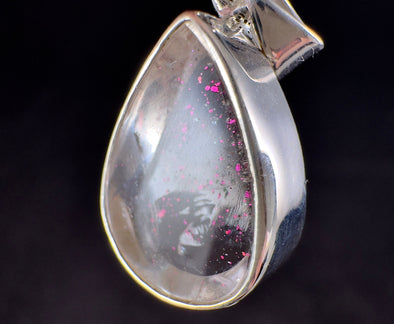 COVELLITE Pink Fire Quartz Crystal Pendant - Fine Jewelry, Healing Crystals and Stones, 54273-Throwin Stones