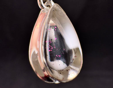 COVELLITE Pink Fire Quartz Crystal Pendant - Fine Jewelry, Healing Crystals and Stones, 54280-Throwin Stones