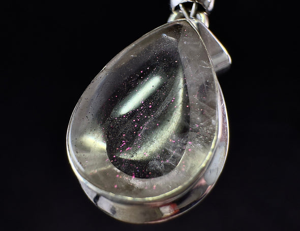 COVELLITE Pink Fire Quartz Crystal Pendant - Fine Jewelry, Healing Crystals and Stones, 54298-Throwin Stones