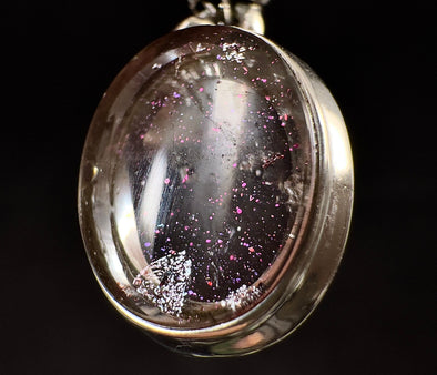 COVELLITE Pink Fire Quartz Crystal Pendant - Handmade Jewelry, Healing Crystals and Stones, 53339-Throwin Stones