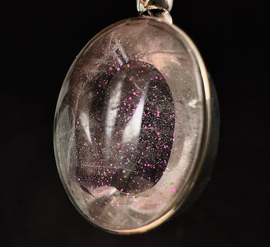 COVELLITE Pink Fire Quartz Crystal Pendant - Handmade Jewelry, Healing Crystals and Stones, 53356-Throwin Stones
