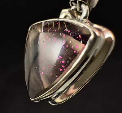 COVELLITE Pink Fire Quartz Crystal Pendant - Handmade Jewelry, Healing Crystals and Stones, 53359-Throwin Stones