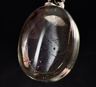 COVELLITE Pink Fire Quartz Crystal Pendant - Handmade Jewelry, Healing Crystals and Stones, 53367-Throwin Stones