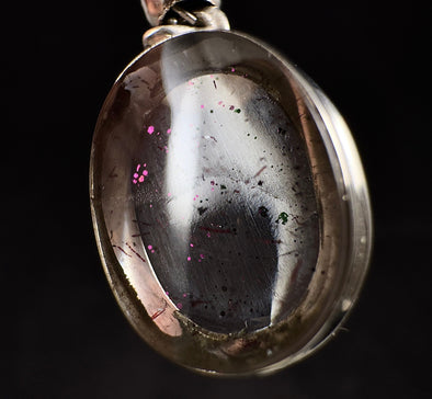 COVELLITE Pink Fire Quartz Crystal Pendant - Handmade Jewelry, Healing Crystals and Stones, 53367-Throwin Stones