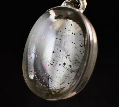 COVELLITE Pink Fire Quartz Crystal Pendant - Handmade Jewelry, Healing Crystals and Stones, 53367-Throwin Stones