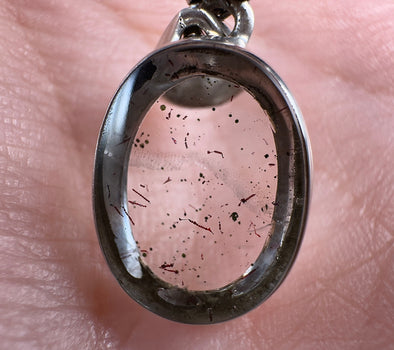 COVELLITE Pink Fire Quartz Crystal Pendant - Handmade Jewelry, Healing Crystals and Stones, 53367-Throwin Stones