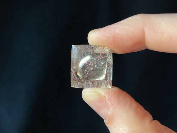 COVELLITE Pink Fire Quartz Crystal - Square - Gemstones, Jewelry Making, Semi Precious Stones, 44071-Throwin Stones