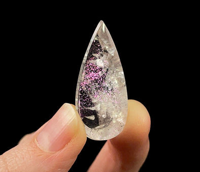 COVELLITE Pink Fire Quartz Crystal - Teardrop - Gemstones, Jewelry Making, 52053-Throwin Stones