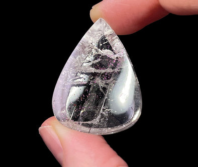 COVELLITE Pink Fire Quartz Crystal - Teardrop - Gemstones, Jewelry Making, 52059-Throwin Stones