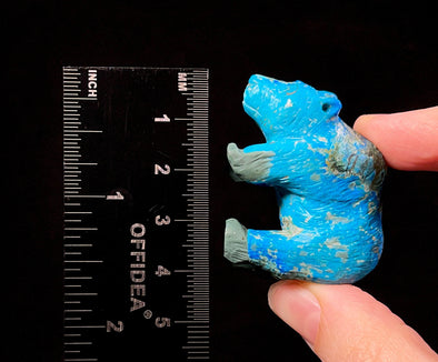 Chinese TURQUOISE Crystal Bear - Crystal Carving, Housewarming Gift, Home Decor, Healing Crystals and Stones, 52225-Throwin Stones