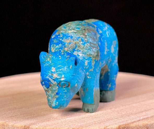 Chinese TURQUOISE Crystal Bear - Crystal Carving, Housewarming Gift, Home Decor, Healing Crystals and Stones, 52225-Throwin Stones