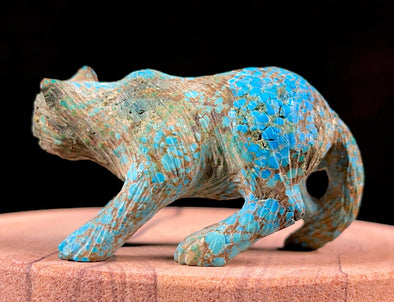 Chinese TURQUOISE Crystal Cat - Crystal Carving, Housewarming Gift, Home Decor, Healing Crystals and Stones, 52216-Throwin Stones