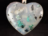 Confetti CHRYSOCOLLA Copper Chalcedony Crystal Heart Pendant - Sterling Silver - Fine Jewelry, Healing Crystals and Stones, 54663-Throwin Stones