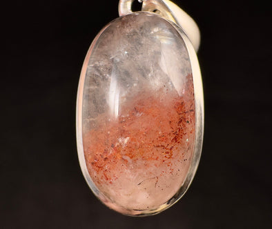 DISCO FIRE HEMATITE Phantom Quartz Crystal Pendant - Sterling Silver - Fine Jewelry, Healing Crystals and Stones, 53003-Throwin Stones