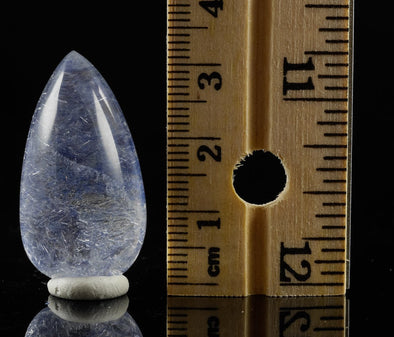 DUMORTIERITE Acicular in QUARTZ Cabochon - Teardrop - Gemstones, Jewelry Making, Crystals, 36903-Throwin Stones