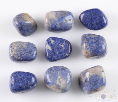 DUMORTIERITE QUARTZ Crystals - Tumbled Healing Stones, Self Care Gift, E0492-Throwin Stones