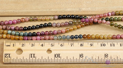 Dark TOURMALINE Crystal Jewelry - Wrap Bracelet, Crystal Beaded Necklace, Crystal Beaded Bracelet, Birthstone Jewelry, E1047-Throwin Stones