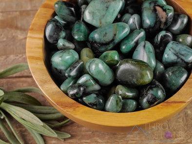 EMERALD Tumbled Stones - Polished Green Birthstone Crystals, Self Care, Jewelry Making, E0318-Throwin Stones