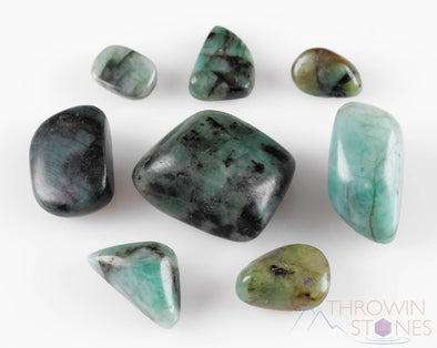 EMERALD Tumbled Stones - Polished Green Birthstone Crystals, Self Care, Jewelry Making, E0318-Throwin Stones