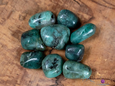 EMERALD Tumbled Stones - Polished Green Birthstone Crystals, Self Care, Jewelry Making, E0318-Throwin Stones