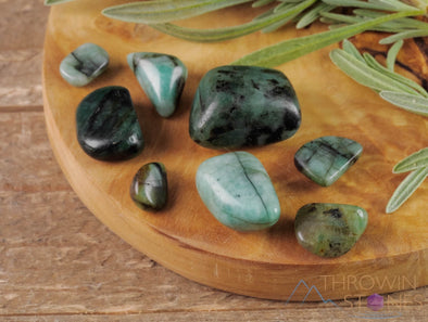 EMERALD Tumbled Stones - Polished Green Birthstone Crystals, Self Care, Jewelry Making, E0318-Throwin Stones