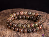 EPIDOTE Crystal Bracelet - Round Beads - Beaded Bracelet, Handmade Jewelry, Healing Crystal Bracelet, E1722-Throwin Stones