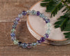 FLUORITE Crystal Bracelet - Round Beads - Beaded Bracelet, Handmade Jewelry, Healing Crystal Bracelet, E0594-Throwin Stones