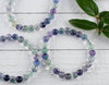 FLUORITE Crystal Bracelet - Round Beads - Beaded Bracelet, Handmade Jewelry, Healing Crystal Bracelet, E0594-Throwin Stones