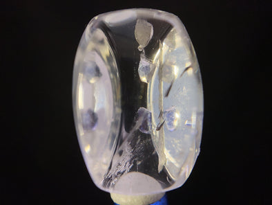 FLUORITE in Clear QUARTZ, Crystal Cabochon - Rare, Gemstones, Jewelry Making, Crystals, 47458-Throwin Stones