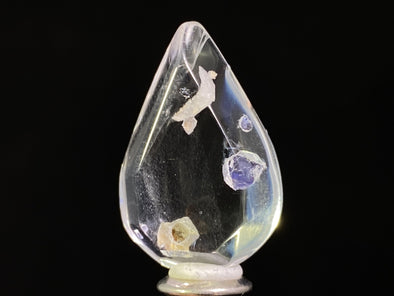 FLUORITE in Clear QUARTZ, Crystal Cabochon - Rare, Gemstones, Jewelry Making, Crystals, 47480-Throwin Stones