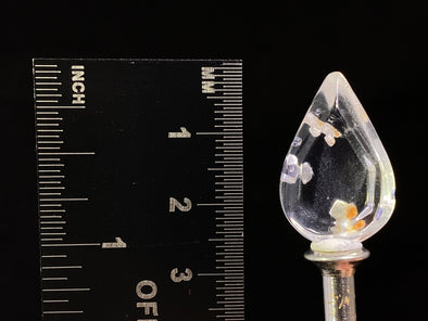 FLUORITE in Clear QUARTZ, Crystal Cabochon - Rare, Gemstones, Jewelry Making, Crystals, 47480-Throwin Stones