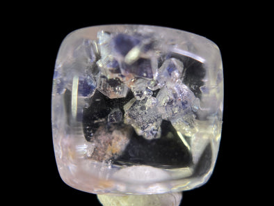 FLUORITE in Clear QUARTZ, Crystal Cabochon - Rare, Gemstones, Jewelry Making, Crystals, 47495-Throwin Stones