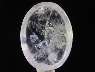 FLUORITE in Clear QUARTZ, Crystal Cabochon - Rare, Gemstones, Jewelry Making, Crystals, 47497-Throwin Stones