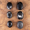 Feldspar BLACK TOURMALINE Crystal Palm Stone - Worry Stone, Self Care, EMF Protection, Empath Protection, E2145-Throwin Stones