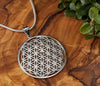 Flower of Life SILVER Pendant - Sterling Silver - Sacred Geometry Pendant, Mandala, Handmade Jewelry, E1114-Throwin Stones