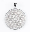Flower of Life SILVER Pendant - Sterling Silver - Sacred Geometry Pendant, Mandala, Handmade Jewelry, E1114-Throwin Stones
