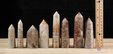 GARDEN QUARTZ Crystal Tower - Crystal Wand, Crystal Points, Obelisk, Home Decor, E1560-Throwin Stones