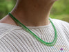 GARNET Crystal Necklace - Green Tsavorite Garnet - Birthstone Jewelry, Handmade Jewelry, Beaded Necklace, E1865-Throwin Stones