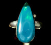 GEM SILICA Crystal Ring - Size 6.25, Teardrop - Rare Polished Chrysocolla Sterling Silver Gemstone Ring from Arizona, 54022-Throwin Stones