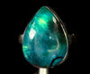 GEM SILICA Crystal Ring - Size 7, Teardrop - Rare Polished Chrysocolla Sterling Silver Gemstone Ring from Arizona, 54019-Throwin Stones