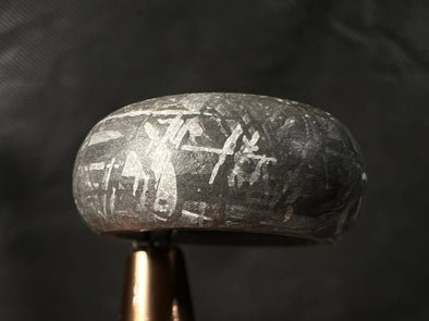 GIBEON Meteorite Ring - Size 4.5 - Meteorite Wedding Ring, Meteorite Band, Space Astronomy Jewelry, B 51277-Throwin Stones