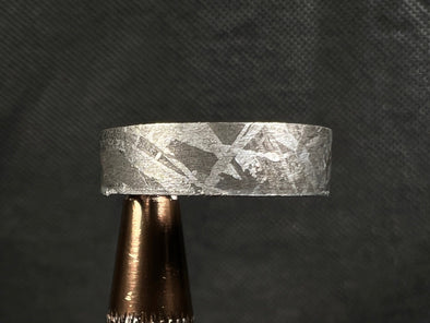 GIBEON Meteorite Ring - Size 4.75 - Meteorite Wedding Ring, Meteorite Band, Space Astronomy Jewelry, A 51246-Throwin Stones