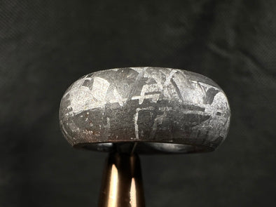 GIBEON Meteorite Ring - Size 4.75 - Meteorite Wedding Ring, Meteorite Band, Space Astronomy Jewelry, B 51285-Throwin Stones