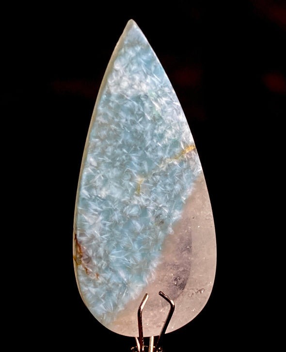 GILALITE Cabochon, Medusa Paraiba Quartz - Bicolor, Teardrop - Gemstones, Jewelry Making, 43928-Throwin Stones
