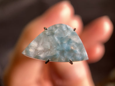 GILALITE Cabochon, Medusa Paraiba Quartz - Solid Blue, Crescent Moon - Gemstones, Jewelry Making, 43978-Throwin Stones